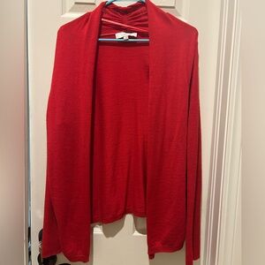 LOFT Red Cardigan Sweater